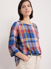 Seasalt Cornwall 100% Cotton Riding High Checked Top - Bild 1 von 5