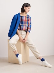 Seasalt Cornwall 100% Cotton Riding High Checked Top - Bild 2 von 5