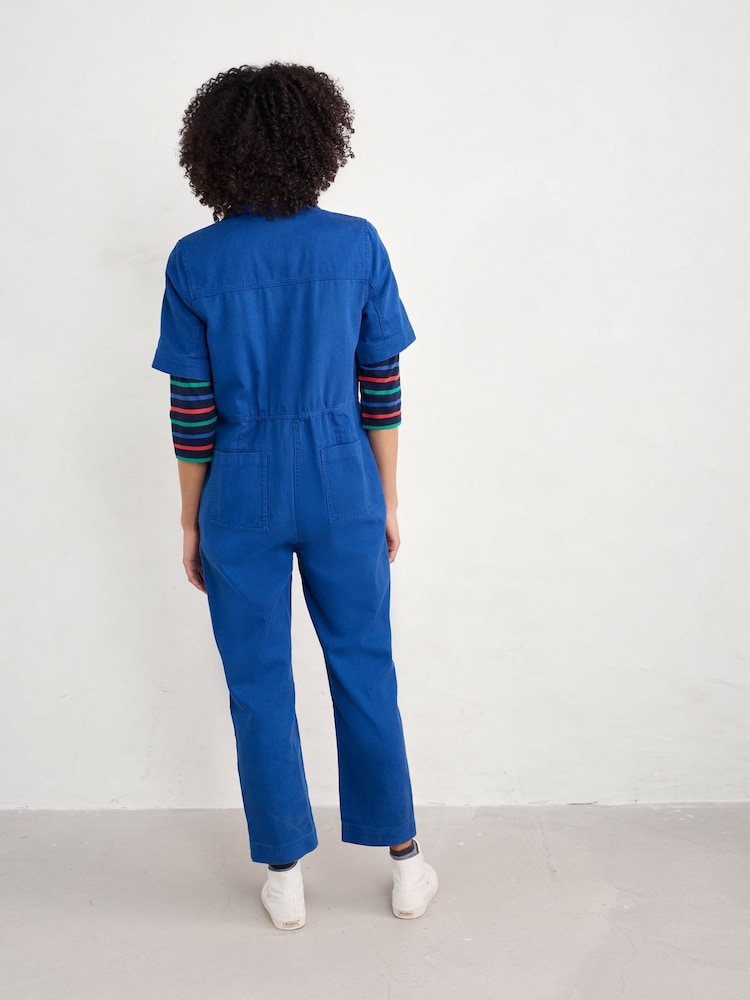 Seasalt Cornwall Blue Clear Water Jumpsuit - Image 2 of 5