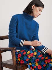 Seasalt Cornwall Blue Cloud Chasing Roll Neck Jumper - Image 2 of 7