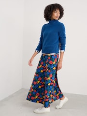 Seasalt Cornwall Blue Cloud Chasing Roll Neck Jumper - Image 3 of 7