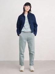 Seasalt Cornwall Blue 100% Organic Cotton Multi Sailor Top - Image 4 of 5
