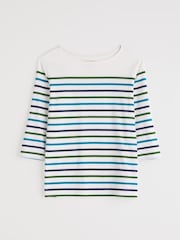 Seasalt Cornwall Blue 100% Organic Cotton Multi Sailor Top - Image 5 of 5