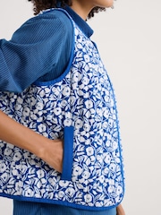Seasalt Cornwall Blue Samson Hill Cotton Gilet - Image 4 of 6