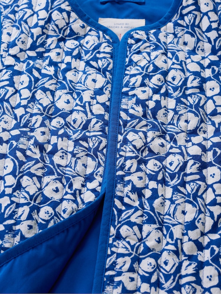 Seasalt Cornwall Blue Samson Hill Cotton Gilet - Image 6 of 6