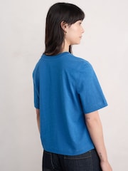 Seasalt Cornwall Blue Copseland Striped 100% Cotton T-Shirt - Image 2 of 5
