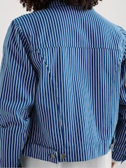 Seasalt Cornwall Blue 100% Cotton Levan Well Denim Jacket - Image 8 of 9