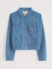 Seasalt Cornwall Blue 100% Cotton Levan Well Denim Jacket - Image 9 of 9