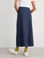 Seasalt Cornwall Cherry, Strawberry Tree Midi Denim Skirt - Imagen 2 de 6