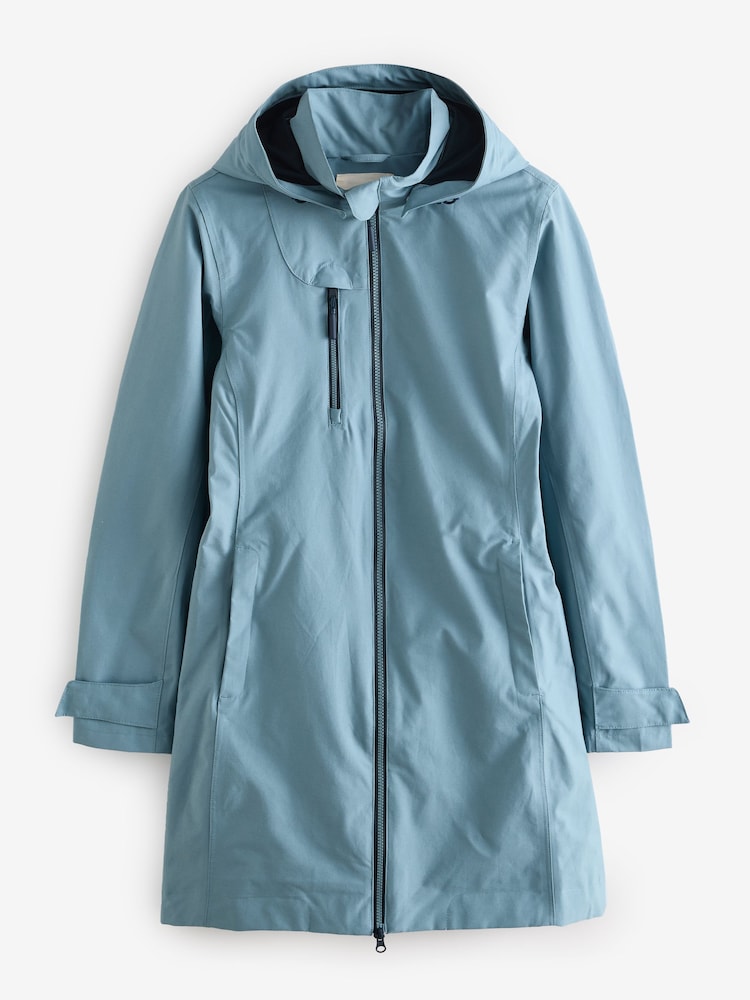 Seasalt Cornwall Blue Petite Coverack Waterproof Coat - Image 4 of 5