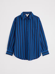 Seasalt Cornwall Blue Sea Path 100% Cotton Longline Shirt - Image 3 of 4