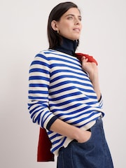 Seasalt Cornwall Blue Makers 100% Cotton Jumper - Image 1 of 5