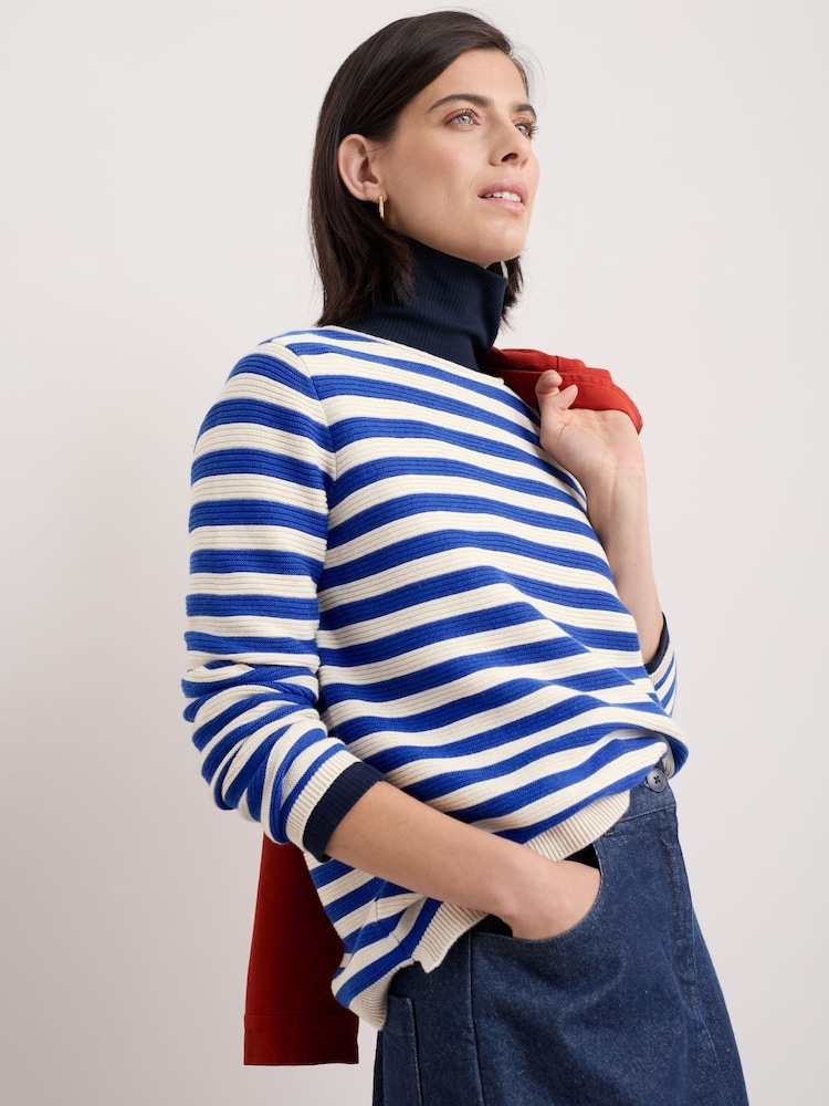 Seasalt Cornwall Blue Makers 100% Cotton Jumper - Image 1 of 5