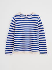 Seasalt Cornwall Blue Makers 100% Cotton Jumper - Image 4 of 5