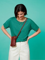 Seasalt Cornwall Green Bryher View 100% Cotton Boat Neck T-Shirt - Image 1 of 7