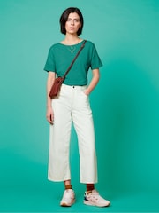 Seasalt Cornwall Green Bryher View 100% Cotton Boat Neck T-Shirt - Image 2 of 7