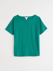 Seasalt Cornwall Green Bryher View 100% Cotton Boat Neck T-Shirt - Image 6 of 7