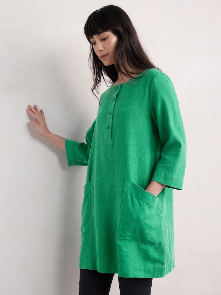 Seasalt Cornwall Green Lighthouse Rock 3/4 Sleeve Tunic - Image 1 of 5