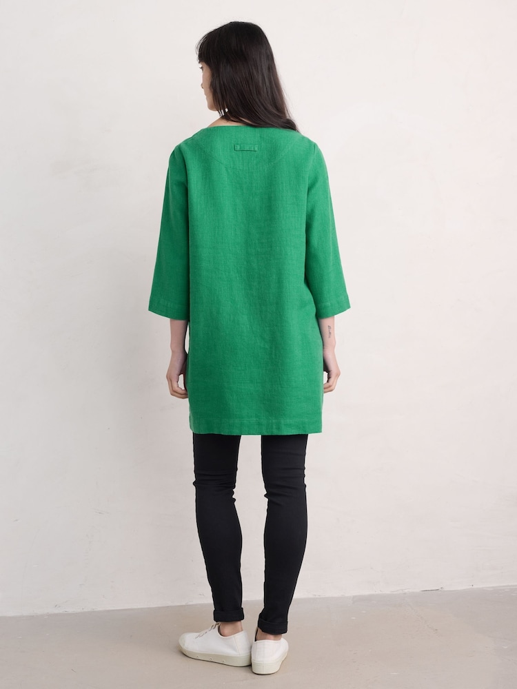Seasalt Cornwall Green Lighthouse Rock 3/4 Sleeve Tunic - Image 2 of 5