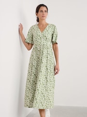 Seasalt Cornwall Green Chateaux Half Sleeve Maxi Dress - Image 1 of 5