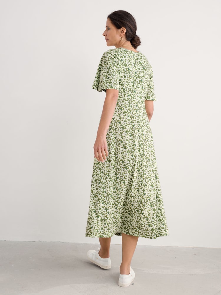 Buy Seasalt Cornwall Green Chateaux Half Sleeve Maxi Dress from the ...
