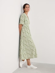 Seasalt Cornwall Green Chateaux Half Sleeve Maxi Dress - Image 3 of 5