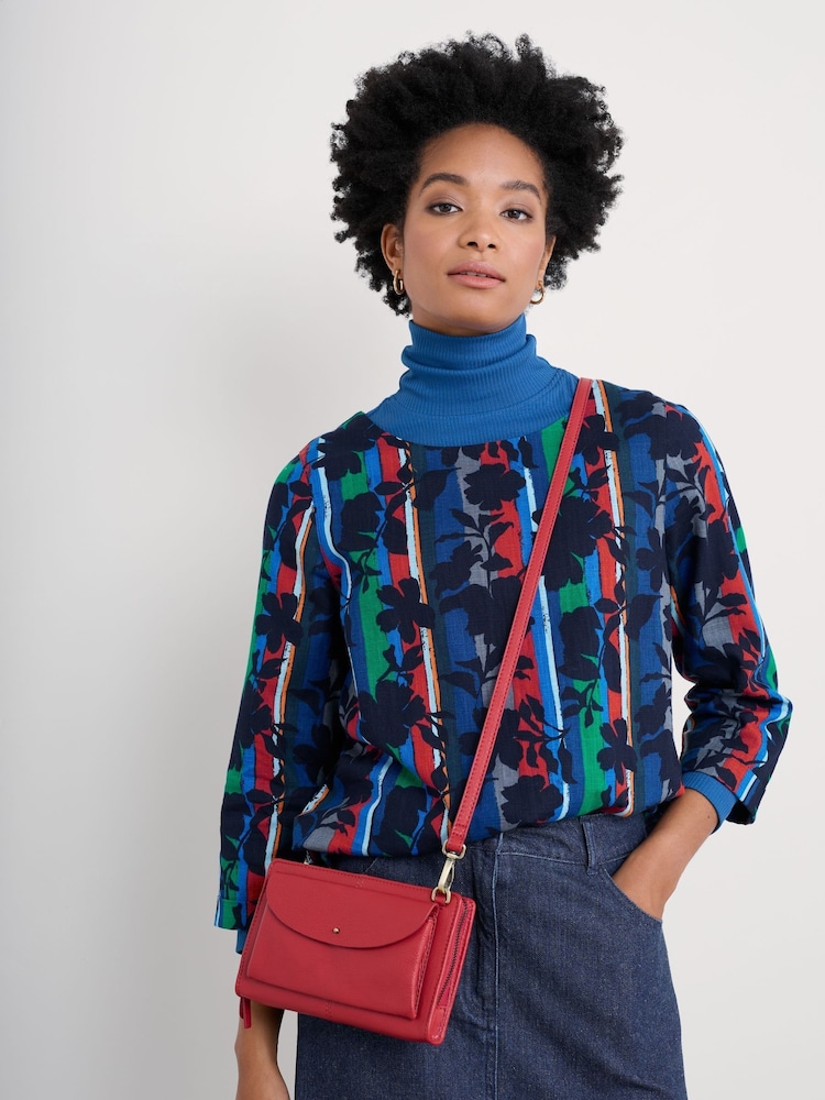 Seasalt Cornwall Black 100% Cotton Multi Riding High Checked Top - Image 1 of 5