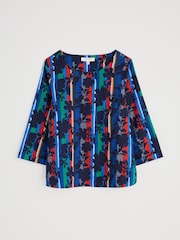 Seasalt Cornwall Black 100% Cotton Multi Riding High Checked Top - Image 4 of 5