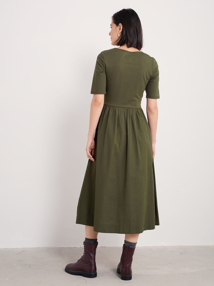Seasalt Cornwall Green Madder Rich Above Ankle Dress - Image 2 of 5