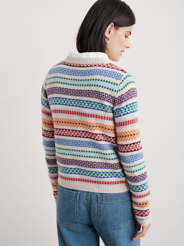 Seasalt Cornwall Multi Percella Cove Fair Isle Cardigan - Image 2 of 5