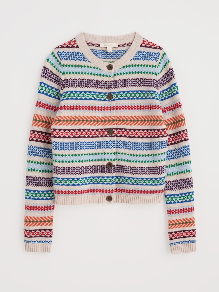 Seasalt Cornwall Multi Percella Cove Fair Isle Cardigan - Image 4 of 5