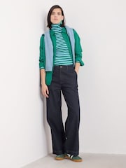 Seasalt Cornwall Green Hazel Branch 100% Linen Shirt - Image 3 of 5