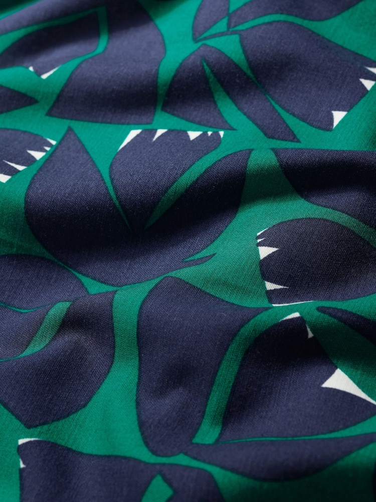Seasalt Cornwall Green Swallow Hill Printed A-Line Skirt - Image 5 of 5