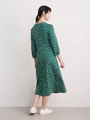 Seasalt Cornwall Green Rosemullion 100% Cotton Jersey Midi Dress - Image 2 of 5