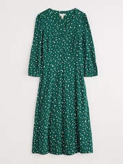 Seasalt Cornwall Green Rosemullion 100% Cotton Jersey Midi Dress - Image 4 of 5