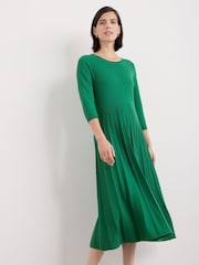 Seasalt Cornwall Green Folk Song Knitted Midi Dress - Image 1 of 5