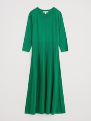 Seasalt Cornwall Green Folk Song Knitted Midi Dress - Image 4 of 5