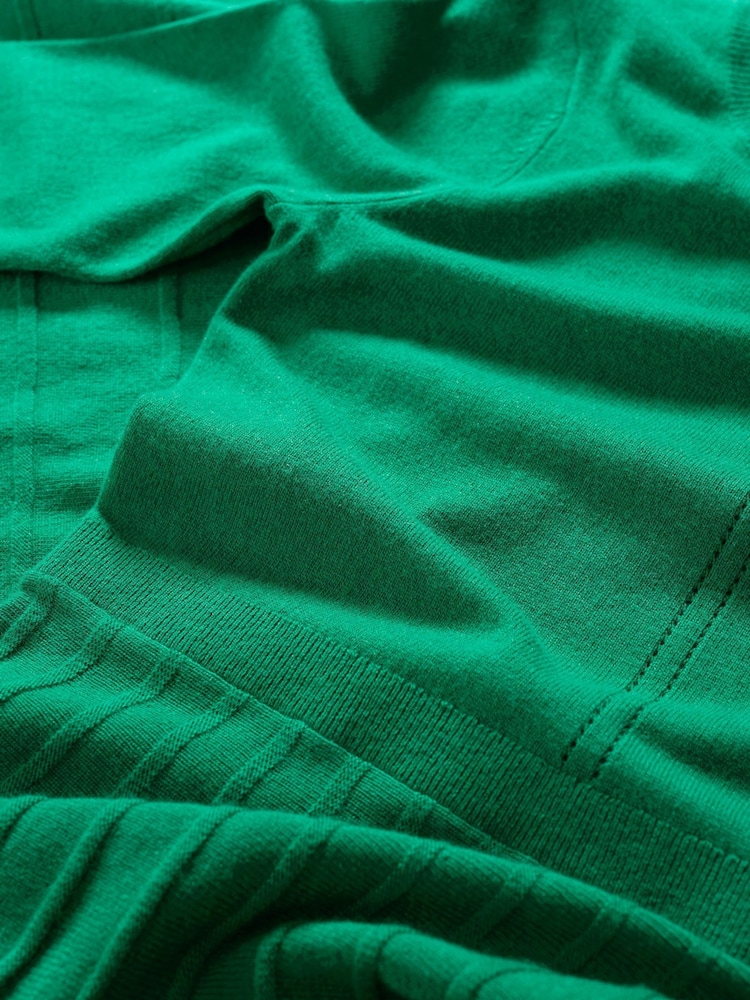Seasalt Cornwall Green Folk Song Knitted Midi Dress - Image 5 of 5