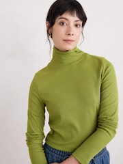 Seasalt Cornwall Green Hazel Rib Top in Jersey - Image 1 of 7