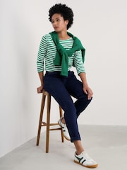 Seasalt Cornwall Green 100% Organic Cotton Multi Sailor Top - Image 3 of 5