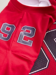 Red Varsity Short and Long Sleeve T-Shirt 2 Piece Set (3-16yrs) - Image 3 of 5