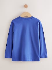 Blue Hip Hop Bear Relaxed Fit Graphic Print Long Sleeve Cotton T-Shirt (3-16yrs) - Image 2 of 4
