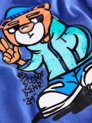 Blue Hip Hop Bear Relaxed Fit Graphic Print Long Sleeve Cotton T-Shirt (3-16yrs) - Image 3 of 4
