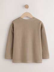 Stone Textured Long Sleeve Henley Neck T-Shirt (3-16yrs) - Image 2 of 4