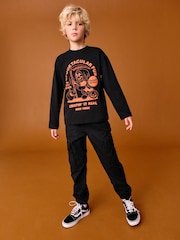 Black/Orange Spooktacular - Halloween-T-Shirt aus 100 % Baumwolle (3–16 J.) - Bild 3 von 4