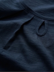Seasalt Cornwall Blue Light Pink Appletree Keyhole Detail T-Shirt - Image 5 of 5