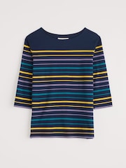 Seasalt Cornwall Black 100% Organic Cotton Multi Sailor Top - Image 4 of 5