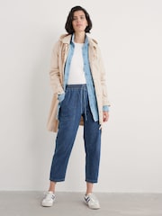 Seasalt Cornwall Natural Petite Cloudburst Waterproof Coat - Image 2 of 5