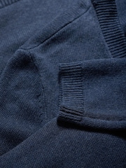 Seasalt Cornwall Blue Riverboat Long 100% Cotton Cardigan - Image 5 of 5