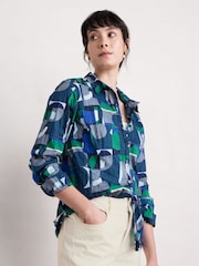 Seasalt Cornwall Blue Larissa 100% Cotton Shirt - Image 1 of 6